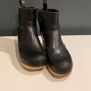 Swedish hasbeens black booties